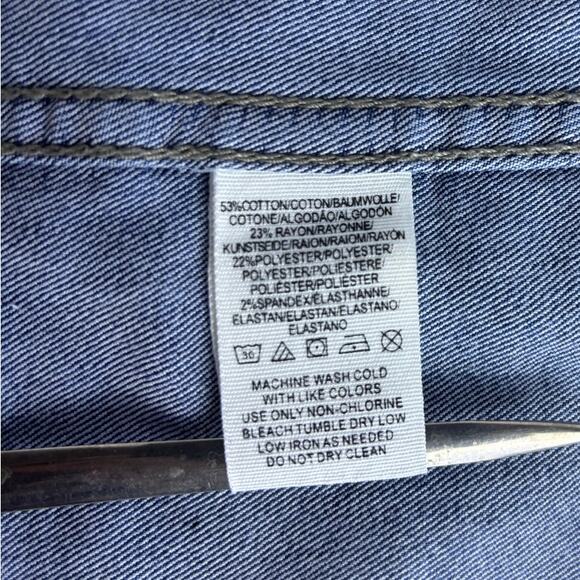 FREE PEOPLE Denim Skirt Blue Sz 0 - Picture 4 of 6